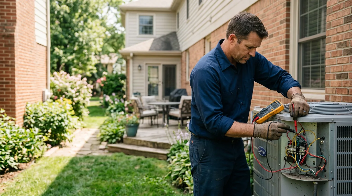 HVAC technician working near Santa Fe, MO
